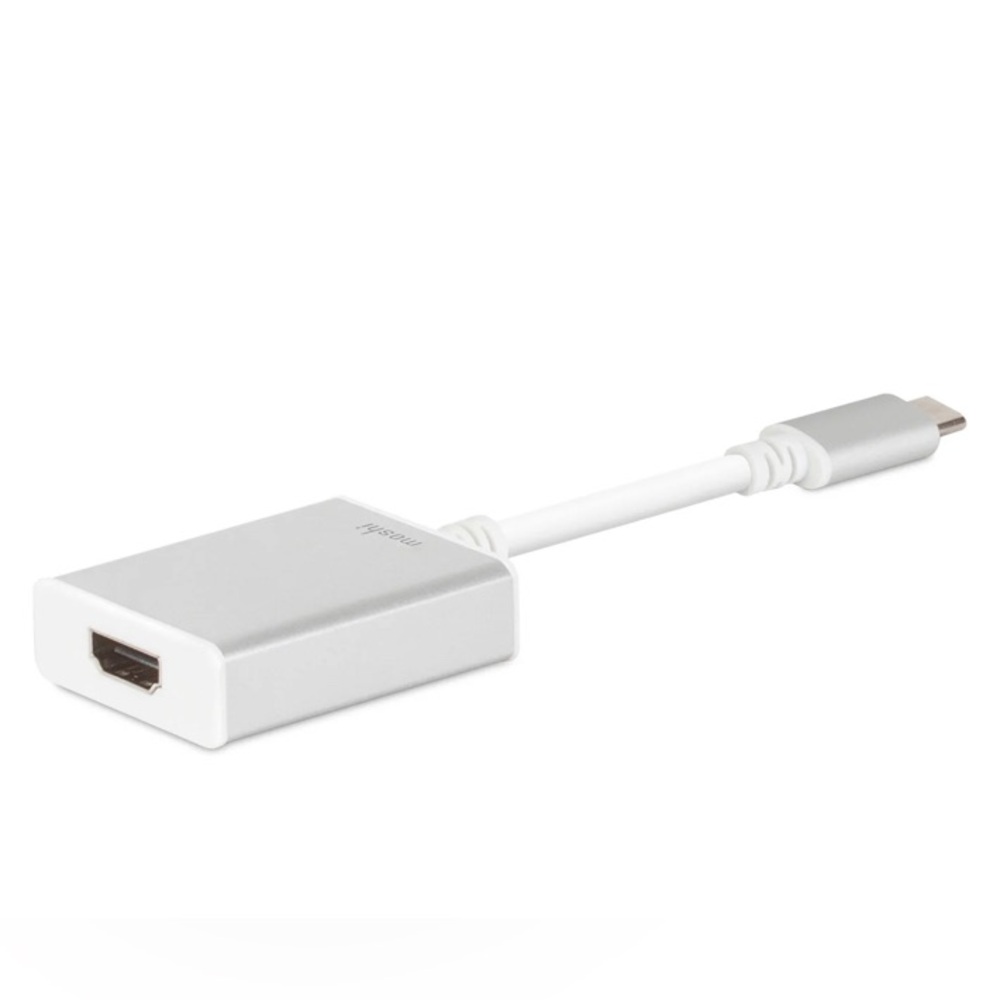 Moshi USB-C to HDMI 4K Adapter Thunderbolt 3 Compatible- Silver